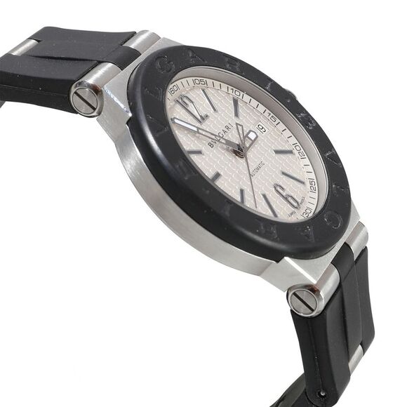 BVLGARI Diagono DG 40 SV Men's Watch in  Stainless Steel/Rubber - Picture 3 of 5